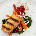 Grilled Salmon With Farro & Warm Swiss Chard Salad